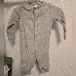 Gray Button-up Romper